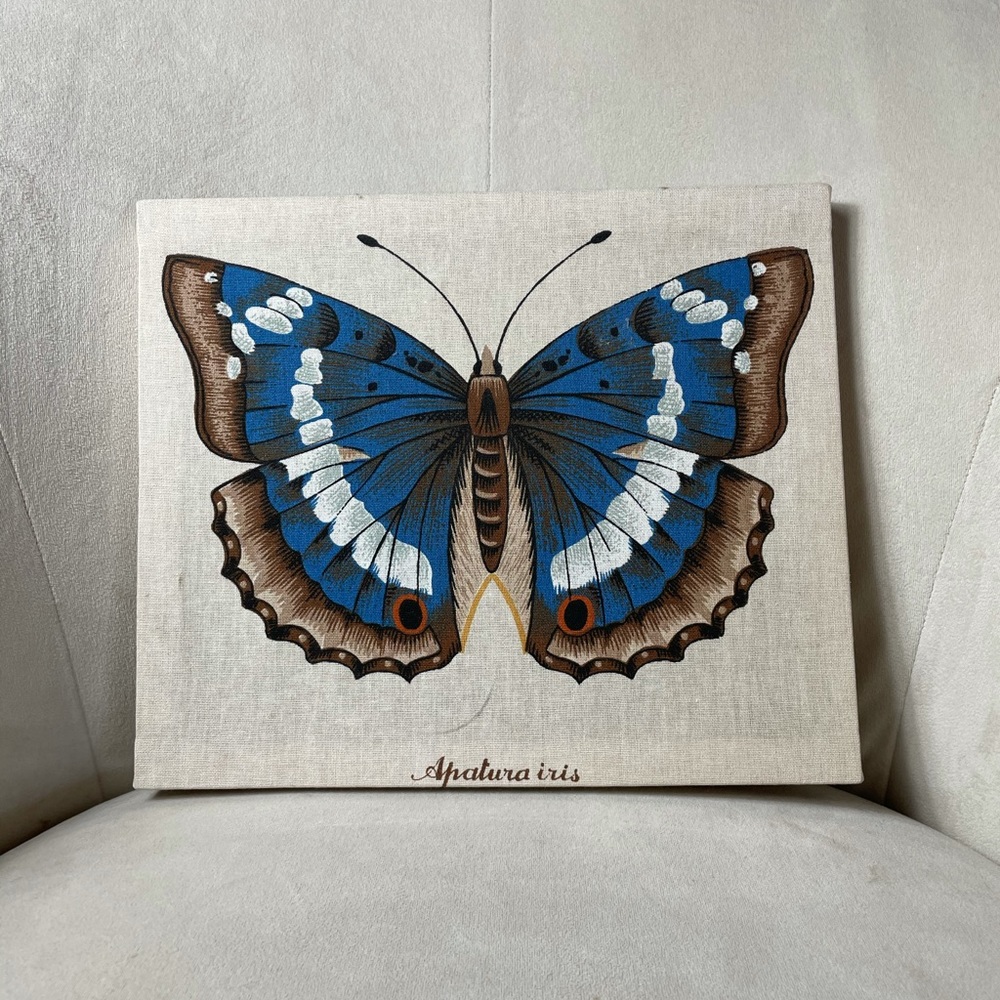 Boho Apatura Iris Butterfly Wall Hanging Canvas